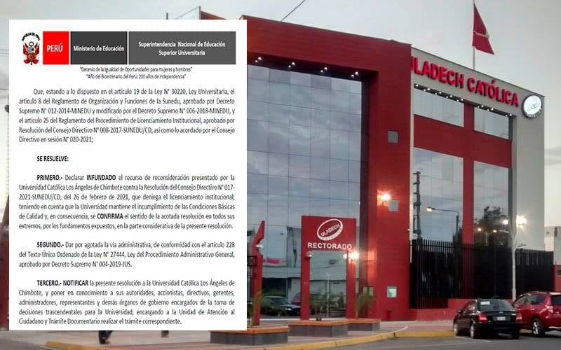 DENEGATORIA DE LICENCIA INSTITUCIONAL A LA ULADECH CATÓLICA